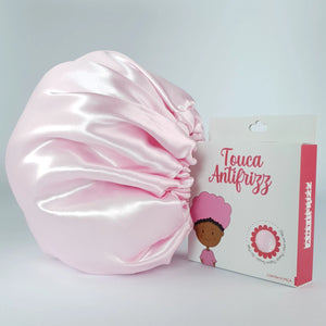 Double Layer Satin Bonnet- Light Pink-ellënoire body, bath fragrance & curly hair