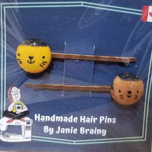 Handmade Pussy Cat Hair Pins-Accessory-ellënoire body, bath fragrance & curly hair