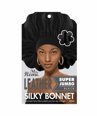 Ms Remi Leather Silky Bonnet-Pillowcases & Shams-ellënoire body, bath fragrance & curly hair